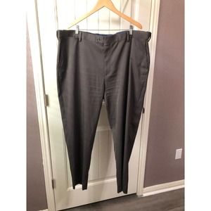 NEW Saddlebred Big & Tall Slacks Tailored Career Work Trousers Brown 46 X 30